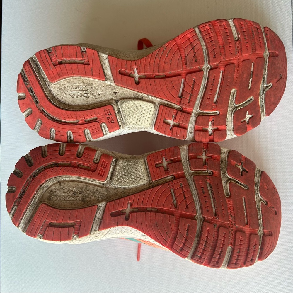 Brooks Women's Adrenaline GTS 22 Coral Pink Running Gym Active Workout Shoes 6.5 - Picture 8 of 9